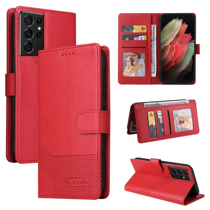 GQUTROBE Skin Feel Magnetic Leather Phone Case, For Samsung Galaxy S21 5G, For Samsung Galaxy S21+ 5G, For Samsung Galaxy S21 Ultra 5G, For Samsung Galaxy S21 FE 5G, For Samsung Galaxy S22 5G