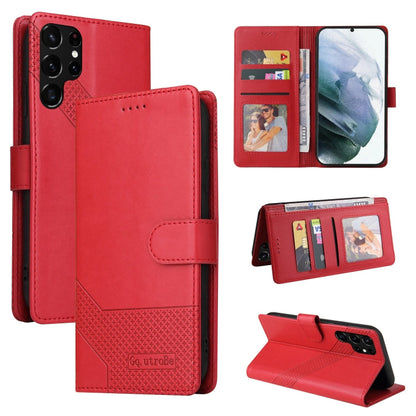 GQUTROBE Skin Feel Magnetic Leather Phone Case, For Samsung Galaxy S22+ 5G, For Samsung Galaxy S22 Ultra 5G, For Samsung Galaxy S20 FE