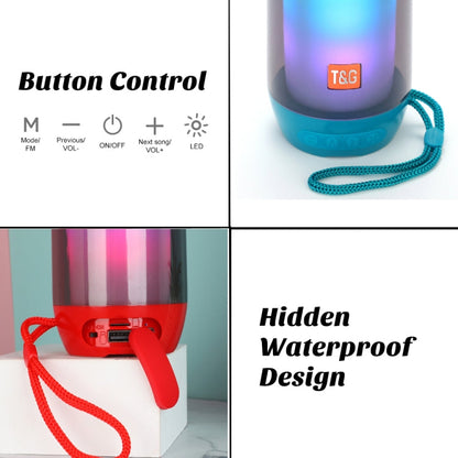 T&G TG643 Portable LED Light Waterproof Subwoofer Wireless Bluetooth Speaker