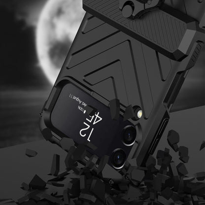 GKK Sliding Camshield Magnetic Armor Flip Phone Case with Ring Holder, For Samsung Galaxy Z Flip4