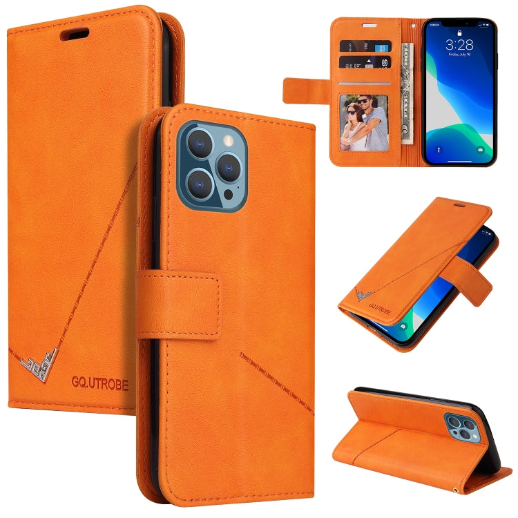 GQUTROBE Right Angle Leather Phone Case, For iPhone 13, For iPhone 13 mini, For iPhone 13 Pro, For iPhone 13 Pro Max