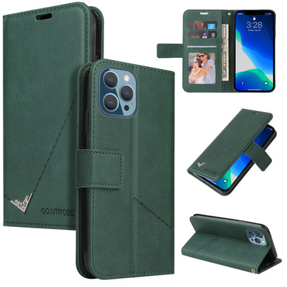 GQUTROBE Right Angle Leather Phone Case, For iPhone 13, For iPhone 13 mini, For iPhone 13 Pro, For iPhone 13 Pro Max