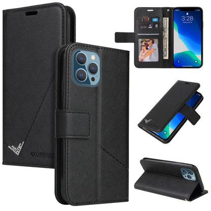 GQUTROBE Right Angle Leather Phone Case, For iPhone 13, For iPhone 13 mini, For iPhone 13 Pro, For iPhone 13 Pro Max
