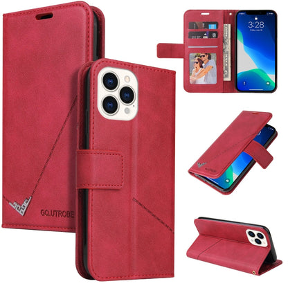 GQUTROBE Right Angle Leather Phone Case, For iPhone 13, For iPhone 13 mini, For iPhone 13 Pro, For iPhone 13 Pro Max