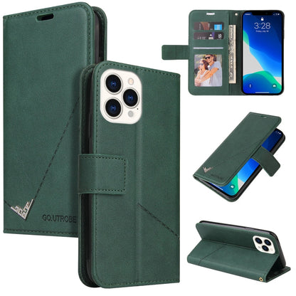GQUTROBE Right Angle Leather Phone Case, For iPhone 13, For iPhone 13 mini, For iPhone 13 Pro, For iPhone 13 Pro Max