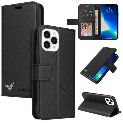 GQUTROBE Right Angle Leather Phone Case, For iPhone 13, For iPhone 13 mini, For iPhone 13 Pro, For iPhone 13 Pro Max