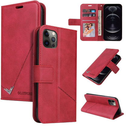 GQUTROBE Right Angle Leather Phone Case, For iPhone 12 mini, For iPhone 12 Pro, For iPhone 12 Pro Max, For iPhone 11