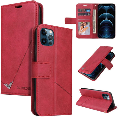 GQUTROBE Right Angle Leather Phone Case, For iPhone 12 mini, For iPhone 12 Pro, For iPhone 12 Pro Max, For iPhone 11