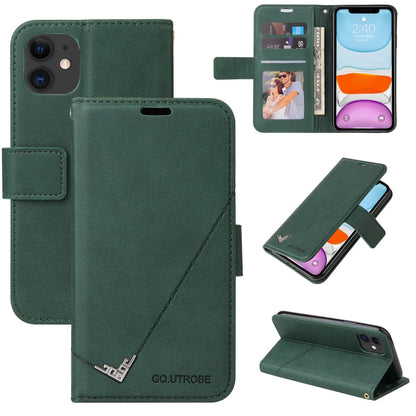 GQUTROBE Right Angle Leather Phone Case, For iPhone 12 mini, For iPhone 12 Pro, For iPhone 12 Pro Max, For iPhone 11