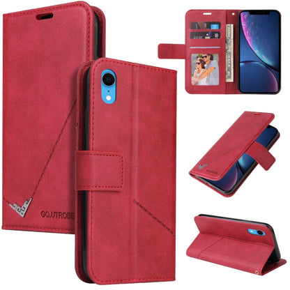 GQUTROBE Right Angle Leather Phone Case, For iPhone 11 Pro, For iPhone 11 Pro Max, For iPhone X / XS, For iPhone XR