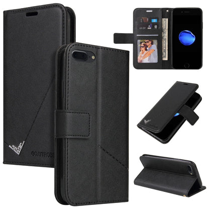 GQUTROBE Right Angle Leather Phone Case, For iPhone XS Max, For iPhone 7 Plus / 8 Plus, For iPhone 6 Plus / 6s Plus, For iPhone 6 / 6S