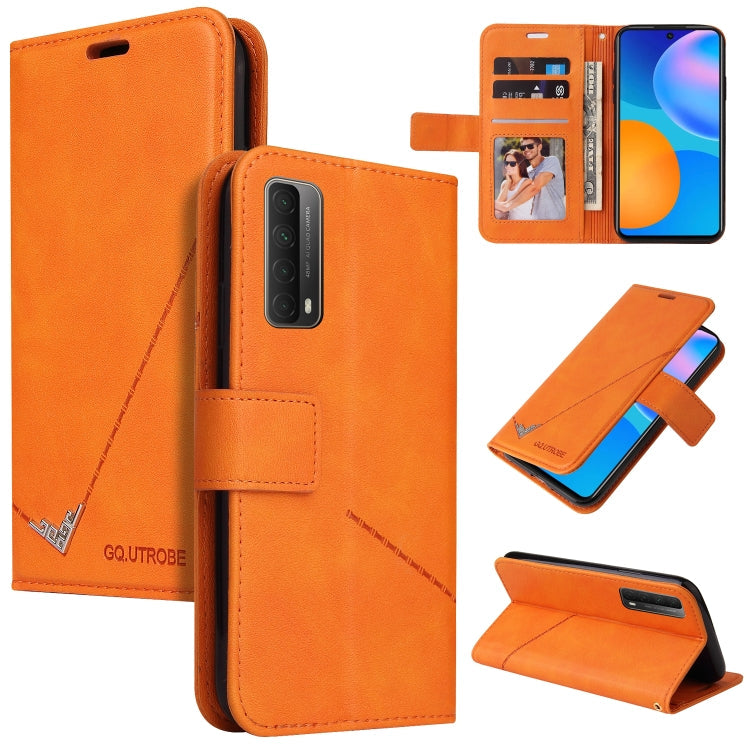 GQUTROBE Right Angle Leather Phone Case, For Huawei P40, For Huawei P40 Lite, For Huawei P40 Pro, Huawei P smart 2021