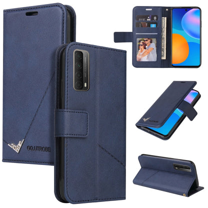 GQUTROBE Right Angle Leather Phone Case, For Huawei P40, For Huawei P40 Lite, For Huawei P40 Pro, Huawei P smart 2021