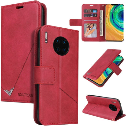 GQUTROBE Right Angle Leather Phone Case, For Huawei Mate 30 Lite, For Huawei Mate 30 Pro, For Huawei Mate 20 Pro, For Huawei P30