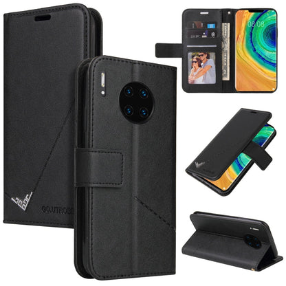 GQUTROBE Right Angle Leather Phone Case, For Huawei Mate 30 Lite, For Huawei Mate 30 Pro, For Huawei Mate 20 Pro, For Huawei P30