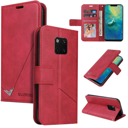 GQUTROBE Right Angle Leather Phone Case, For Huawei Mate 30 Lite, For Huawei Mate 30 Pro, For Huawei Mate 20 Pro, For Huawei P30