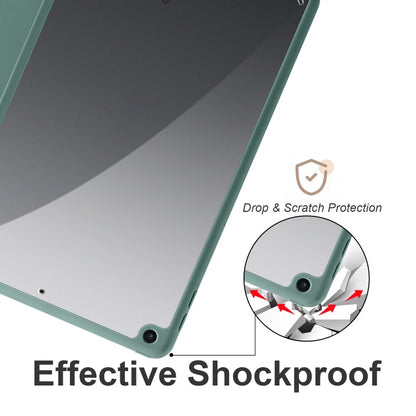 Acrylic 3-folding Smart Leather Tablet Case, For iPad 9.7 2018/2017, For iPad 10.2 2021/2020/2019, For iPad  Air 2022/2020/Pro 11 2021/2020/2018
