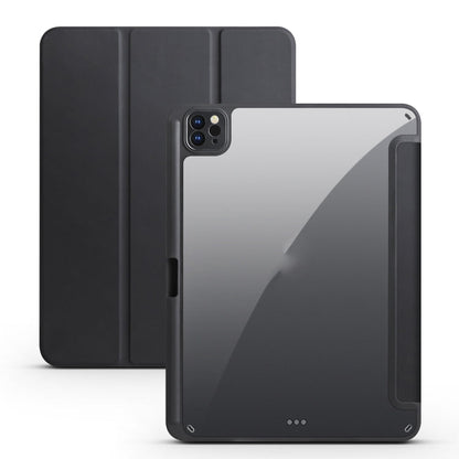 Acrylic 3-folding Smart Leather Tablet Case, For iPad 9.7 2018/2017, For iPad 10.2 2021/2020/2019, For iPad  Air 2022/2020/Pro 11 2021/2020/2018