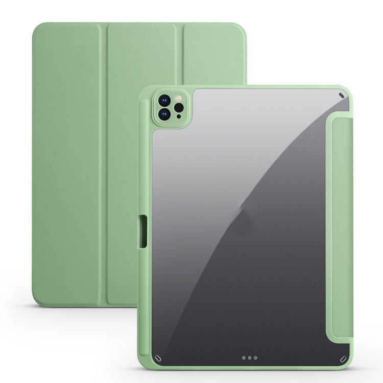 Acrylic 3-folding Smart Leather Tablet Case, For iPad 9.7 2018/2017, For iPad 10.2 2021/2020/2019, For iPad  Air 2022/2020/Pro 11 2021/2020/2018