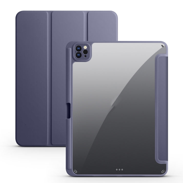 Acrylic 3-folding Smart Leather Tablet Case, For iPad 9.7 2018/2017, For iPad 10.2 2021/2020/2019, For iPad  Air 2022/2020/Pro 11 2021/2020/2018