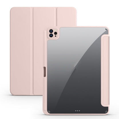 Acrylic 3-folding Smart Leather Tablet Case, For iPad Air 13 2024 / Pro 12.9 2022 / 2021/2020/2018, For Samsung Galaxy Tab S6 Lite 2020/2022