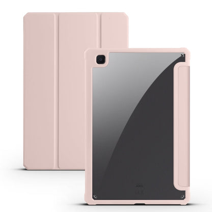 Acrylic 3-folding Smart Leather Tablet Case, For iPad Air 13 2024 / Pro 12.9 2022 / 2021/2020/2018, For Samsung Galaxy Tab S6 Lite 2020/2022