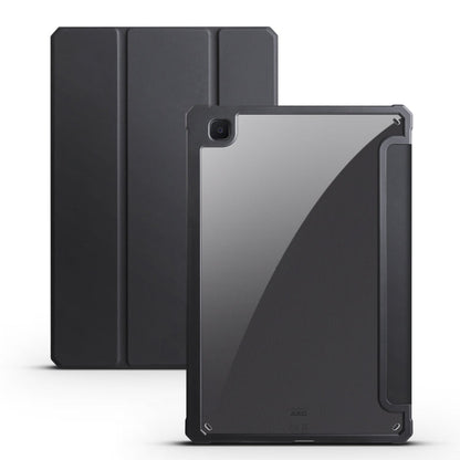 Acrylic 3-folding Smart Leather Tablet Case, For iPad Air 13 2024 / Pro 12.9 2022 / 2021/2020/2018, For Samsung Galaxy Tab S6 Lite 2020/2022