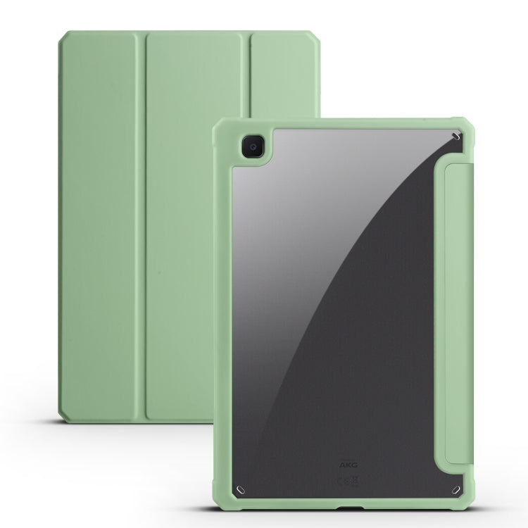 Acrylic 3-folding Smart Leather Tablet Case, For iPad Air 13 2024 / Pro 12.9 2022 / 2021/2020/2018, For Samsung Galaxy Tab S6 Lite 2020/2022