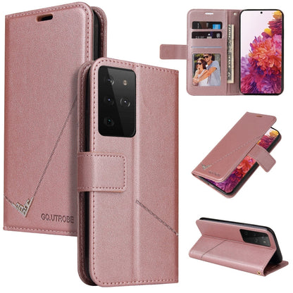 GQUTROBE Right Angle Leather Phone Case, For Samsung Galaxy S21 5G, For Samsung Galaxy S21+ 5G, For Samsung Galaxy S21 Ultra 5G, For Samsung Galaxy S22 5G
