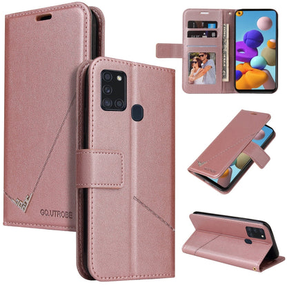 GQUTROBE Right Angle Leather Phone Case, For Samsung Galaxy A21s, For Samsung Galaxy Note10 Lite / A81, For Samsung Galaxy A71, For Samsung Galaxy A51