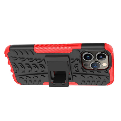 Tire Texture TPU + PC Phone Case with Holder, For iPhone 14 Pro Max