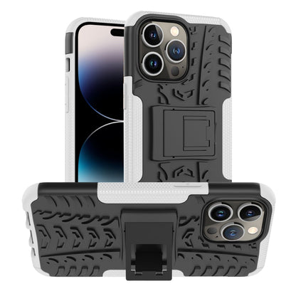 Tire Texture TPU + PC Phone Case with Holder, For iPhone 14 Pro Max