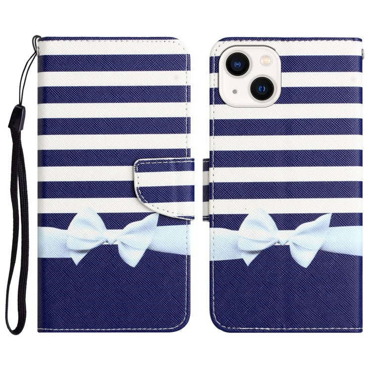 Colored Drawing Leather Phone Case, For iPhone 14