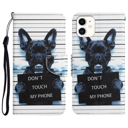 Colored Drawing Leather Phone Case, For iPhone 12 mini