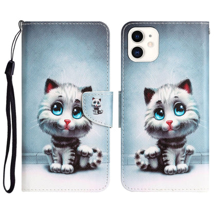 Colored Drawing Leather Phone Case, For iPhone 12 mini