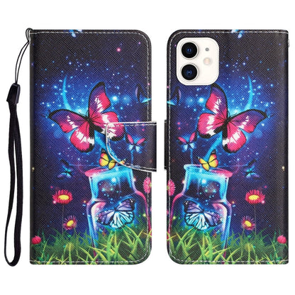 Colored Drawing Leather Phone Case, For iPhone 12 mini