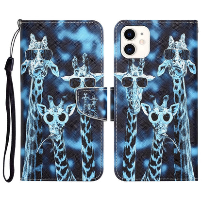 Colored Drawing Leather Phone Case, For iPhone 12 mini