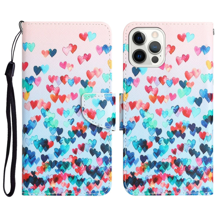 Colored Drawing Leather Phone Case, For iPhone 12 Pro Max