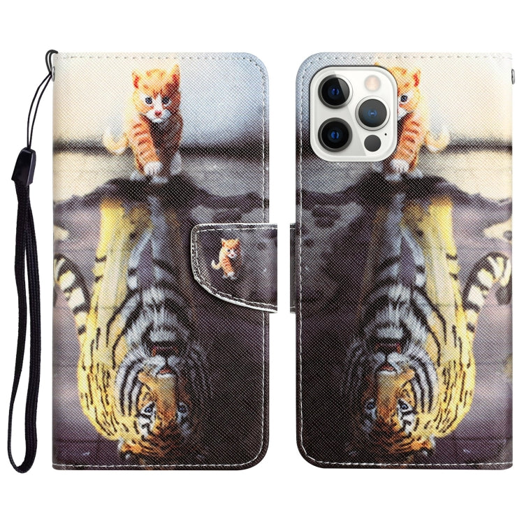 Colored Drawing Leather Phone Case, For iPhone 12 Pro Max