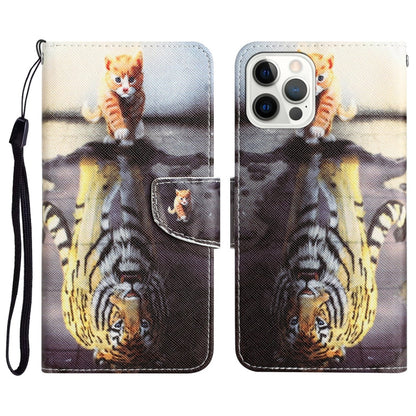 Colored Drawing Leather Phone Case, For iPhone 12 Pro Max