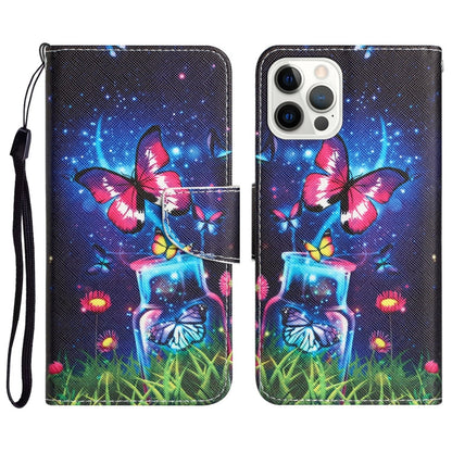 Colored Drawing Leather Phone Case, For iPhone 12 Pro Max