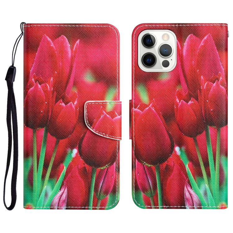 Colored Drawing Leather Phone Case, For iPhone 12 Pro Max