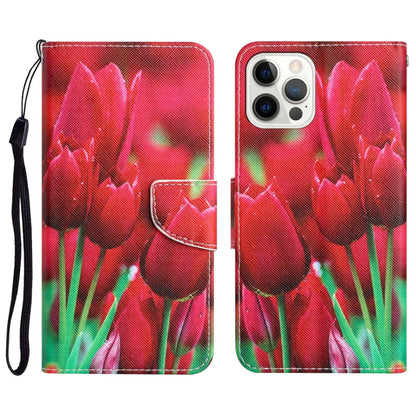 Colored Drawing Leather Phone Case, For iPhone 12 Pro Max