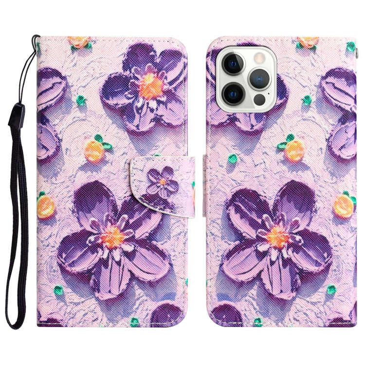 Colored Drawing Leather Phone Case, For iPhone 12 Pro Max