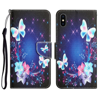 Colored Drawing Leather Phone Case, For iPhone XS Max