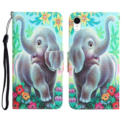 Colored Drawing Leather Phone Case, For iPhone XR