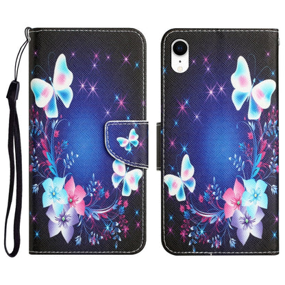 Colored Drawing Leather Phone Case, For iPhone XR
