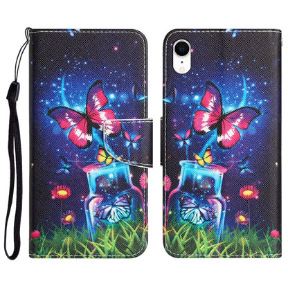 Colored Drawing Leather Phone Case, For iPhone XR