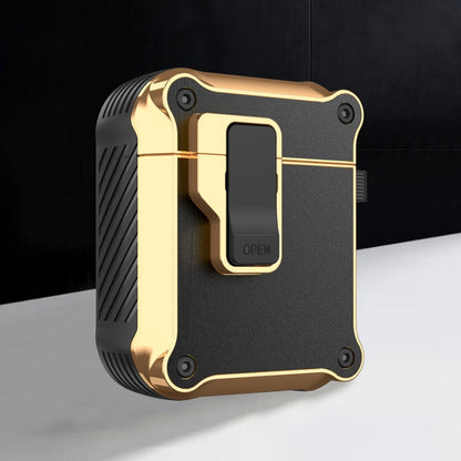 Wireless Earphone Eagle Electroplating Protective Case with Hook, For AirPods 1 / 2, For AirPods 3