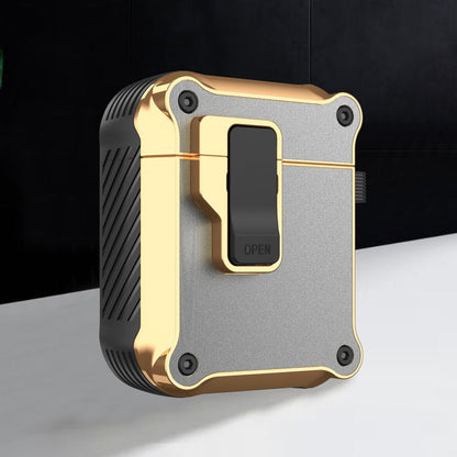 Wireless Earphone Eagle Electroplating Protective Case with Hook, For AirPods 1 / 2, For AirPods 3